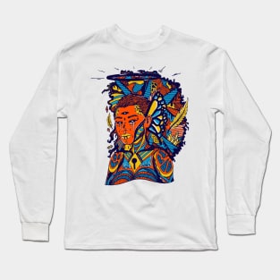 Orange Blue Jupiter Cries Long Sleeve T-Shirt